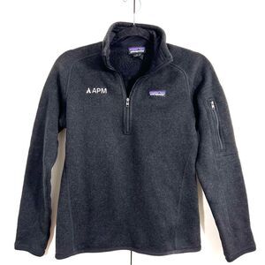Patagonia Better Sweater Fleece Women’s S Black 1/4 Zip Long Sleeve Branded Logo